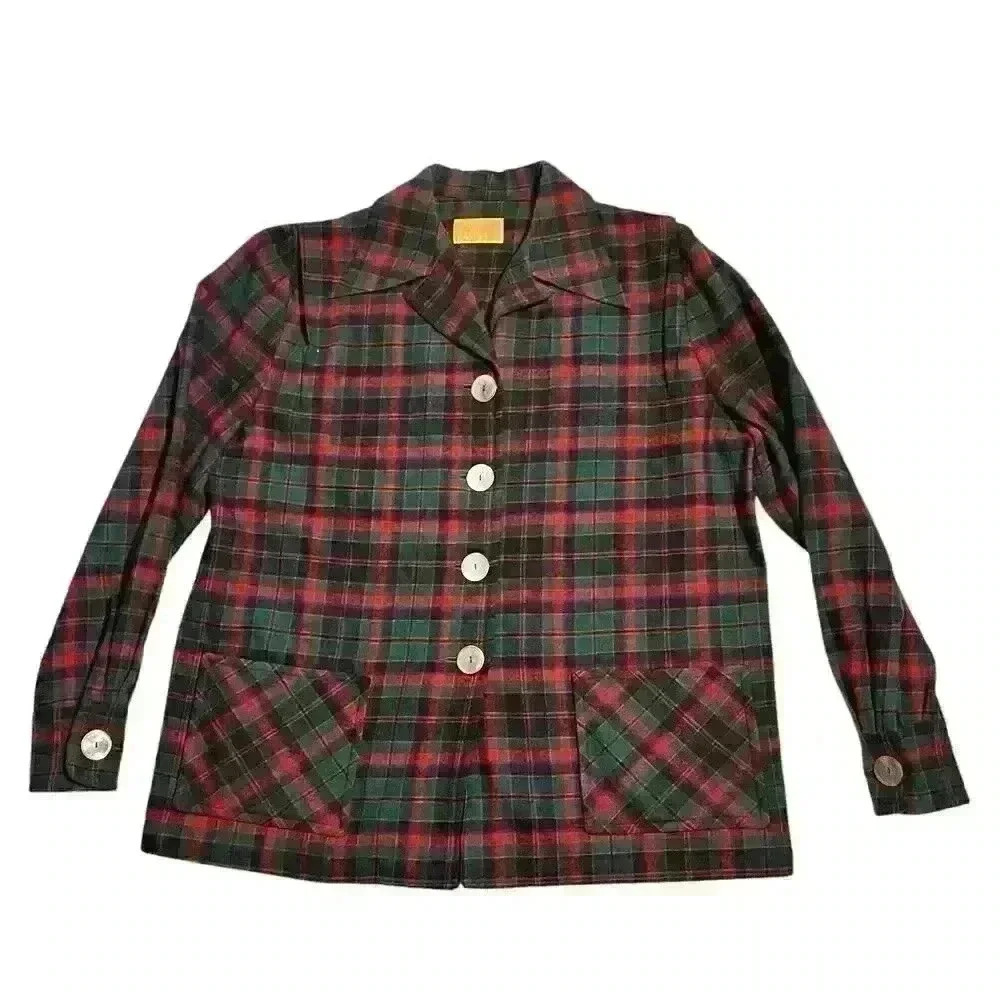Vintage Pendleton Jacket Womens 49er Board Shirt Virgin Wool Button Up 40s 50s